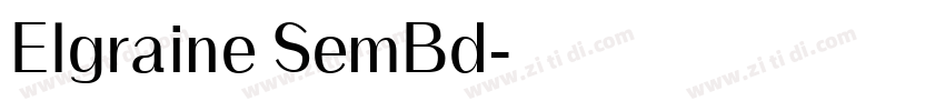 Elgraine SemBd字体转换